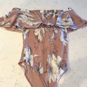 Charlotte Russe Women’s Floral Bodysuit